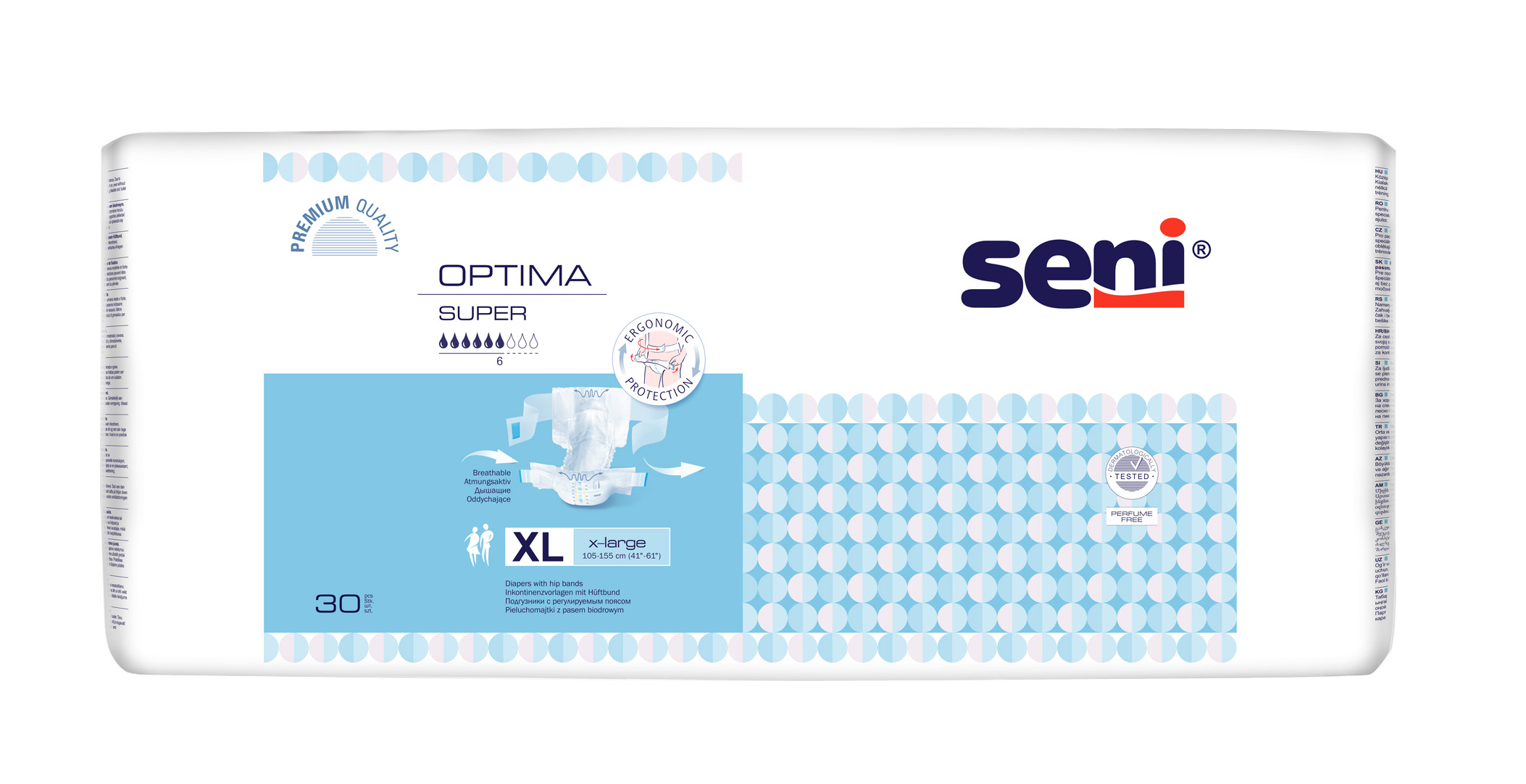 Seni Optima Super Extra Large - 30 Inkontinenzvorlagen mit Hüftbund für Menschen mit mittlerer bis schwerer Harn- und Stuhlinkontinenz Seni Optima Super Extra Large - 30 Inkontinenzvorlagen mit Hüftbund für Menschen mit mittlerer bis schwerer Harn- und Stuhlinkontinenz