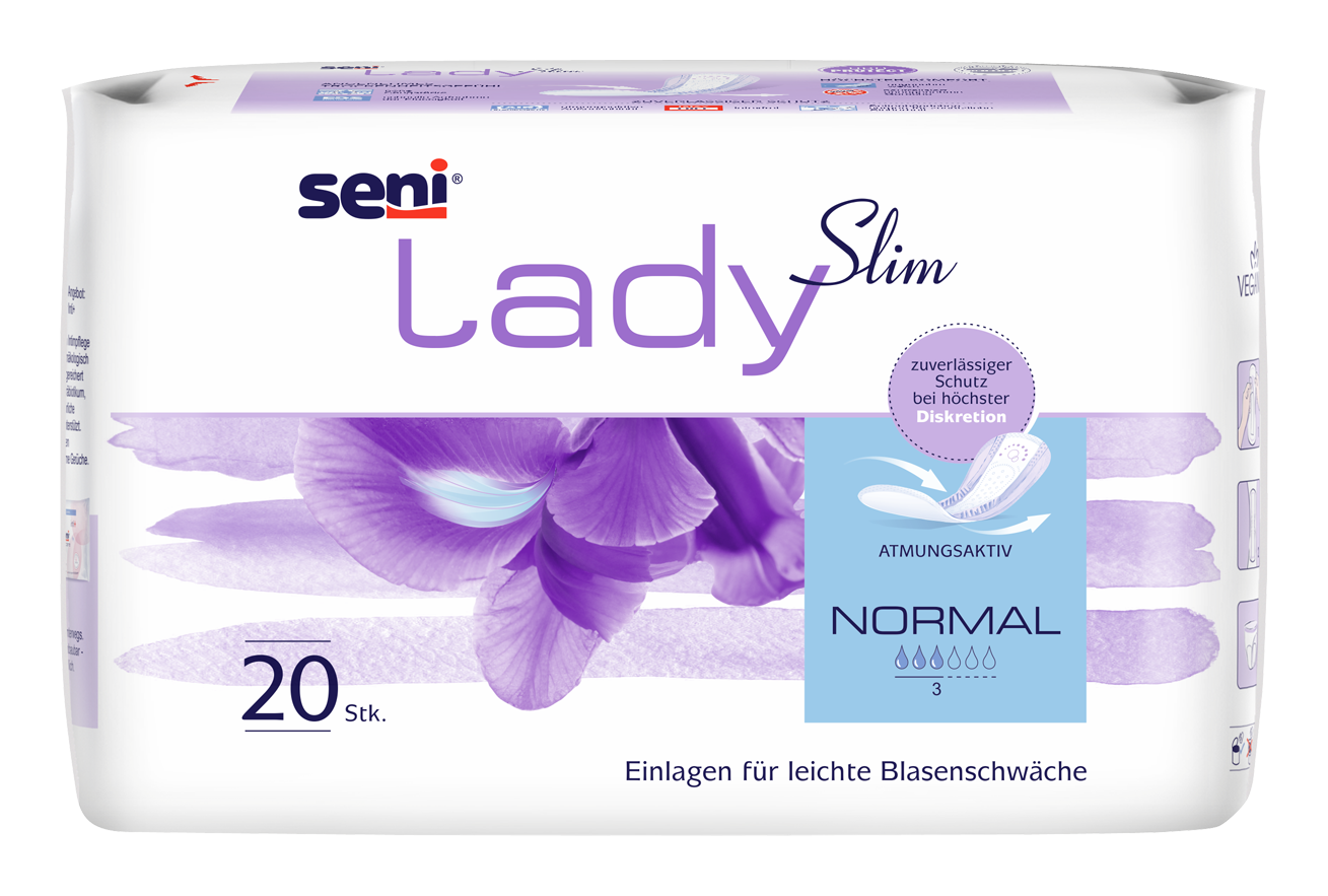Seni Lady Slim Normal (3 Tropfen) - 20 Einlagen für Frauen mit mittlerer Blasenschwäche