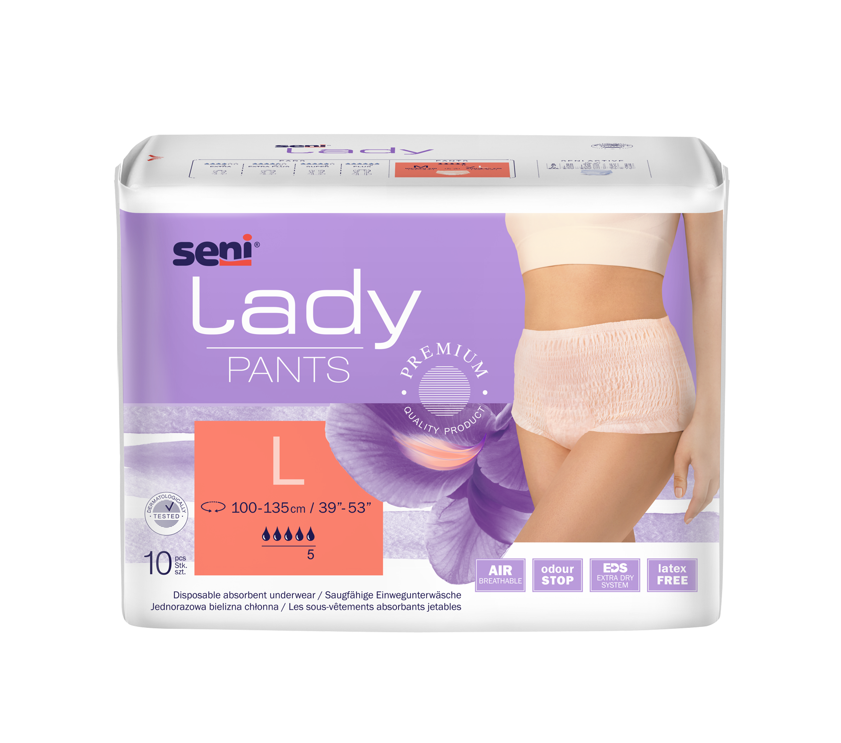 Seni Lady Pants Large - 10 Pants für Frauen mit leichter bis mittlerer Inkontinenz Seni Lady Pants Large - 10 Pants für Frauen mit leichter bis mittlerer Inkontinenz