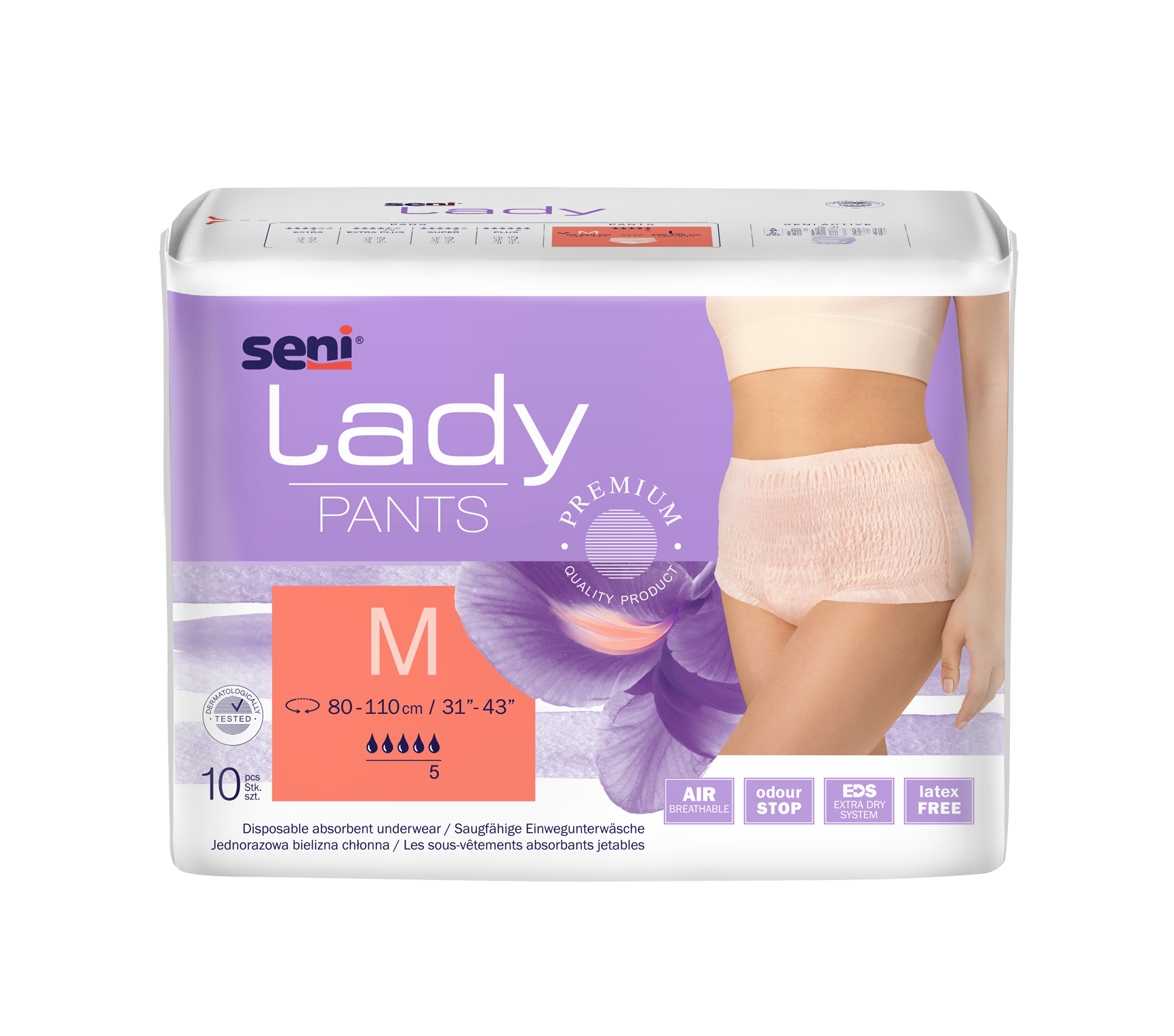 Seni Lady Pants Medium - 10 Pants für Frauen mit leichter bis mittlerer Inkontinenz