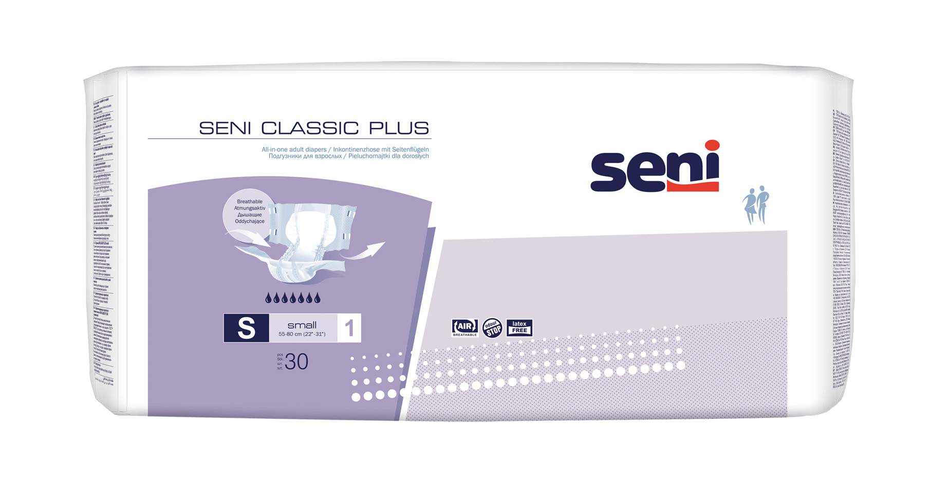 Seni Classic Plus Small - 30 Windeln bei mittlerer bis schwerer Harn- und Stuhlinkontinenz Seni Classic Plus Small - 30 Windeln bei mittlerer bis schwerer Harn- und Stuhlinkontinenz