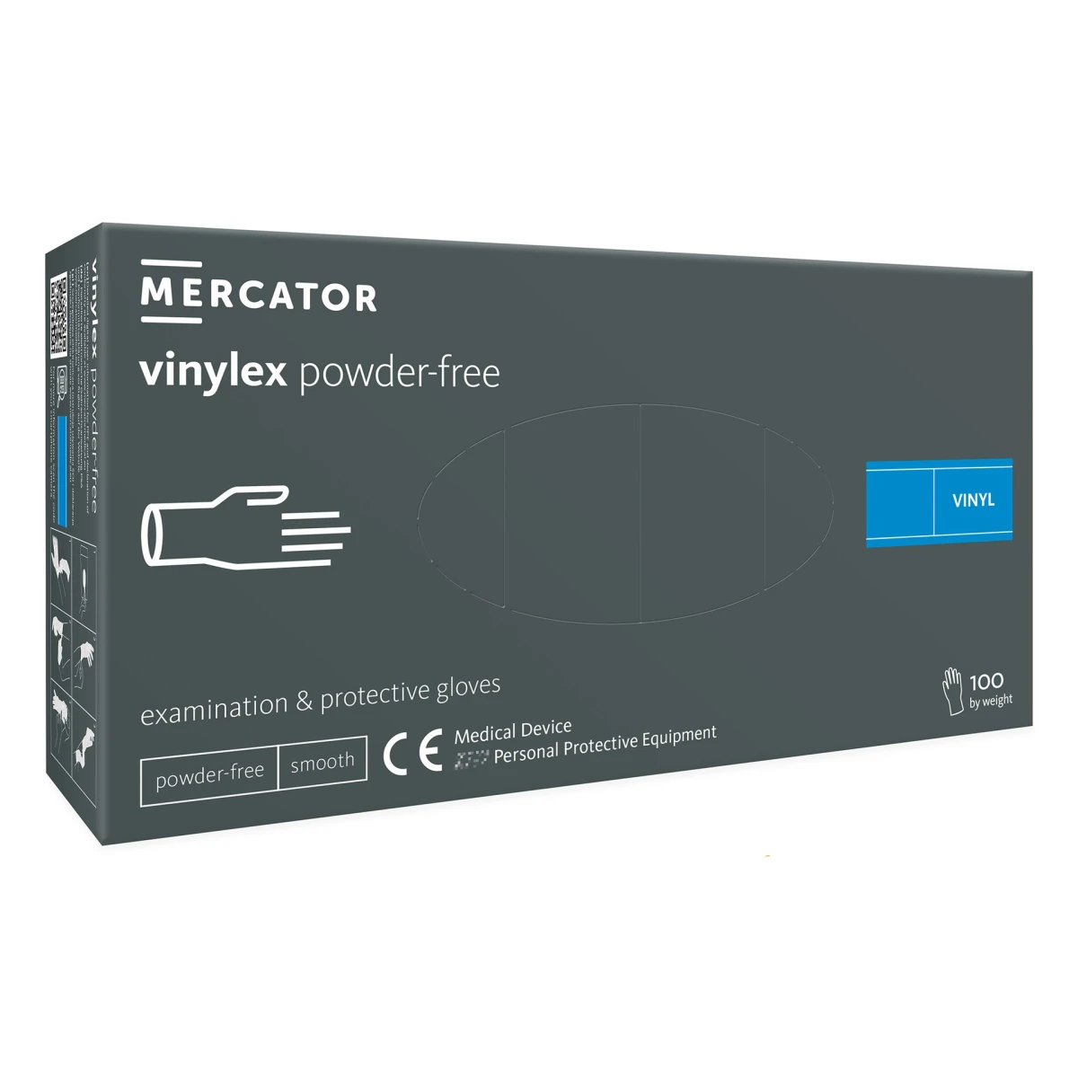 Einmalhandschuhe Vinylhandschuhe 100 Stück Mercator Vinylex, puderfrei